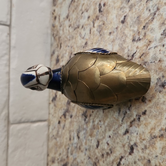 Vintage Handcrafted Tonala Ceramic and Brass Ducks - Picture 3 of 11